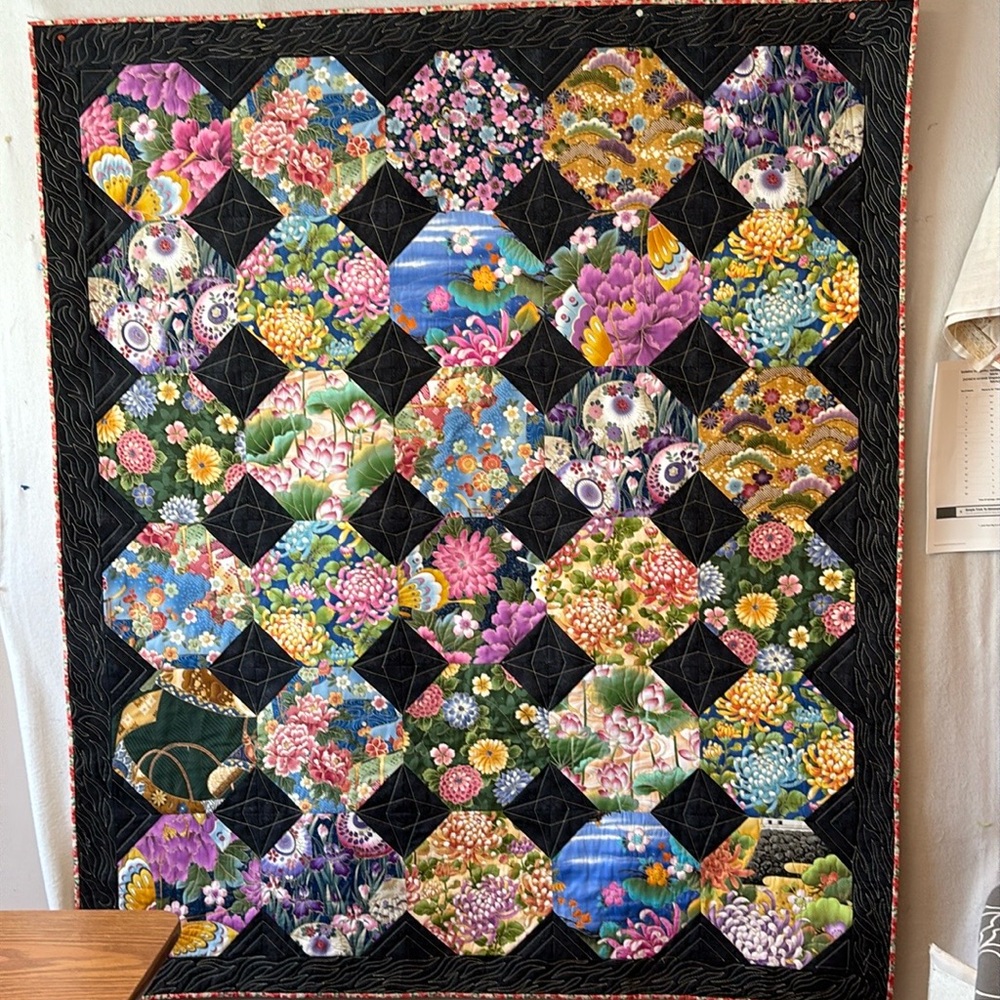 Quilted throw. 50x59